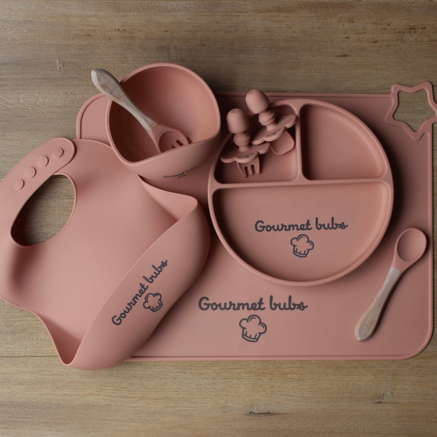 Gourmet Bubs 8 Piece Baby Feeding Set - Apricot